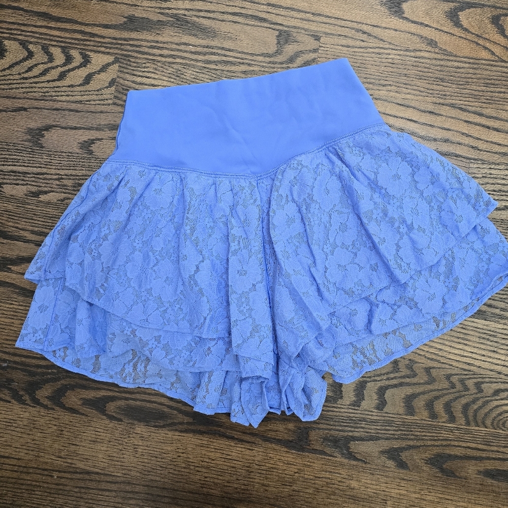 Offline by Aerie Real Me Lace Flowy Shorts, Periwinkle Blue, Small